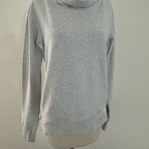 Lululemon Athletica Gray w/White High Neck Pullover‎ Sweatshirt Size 8